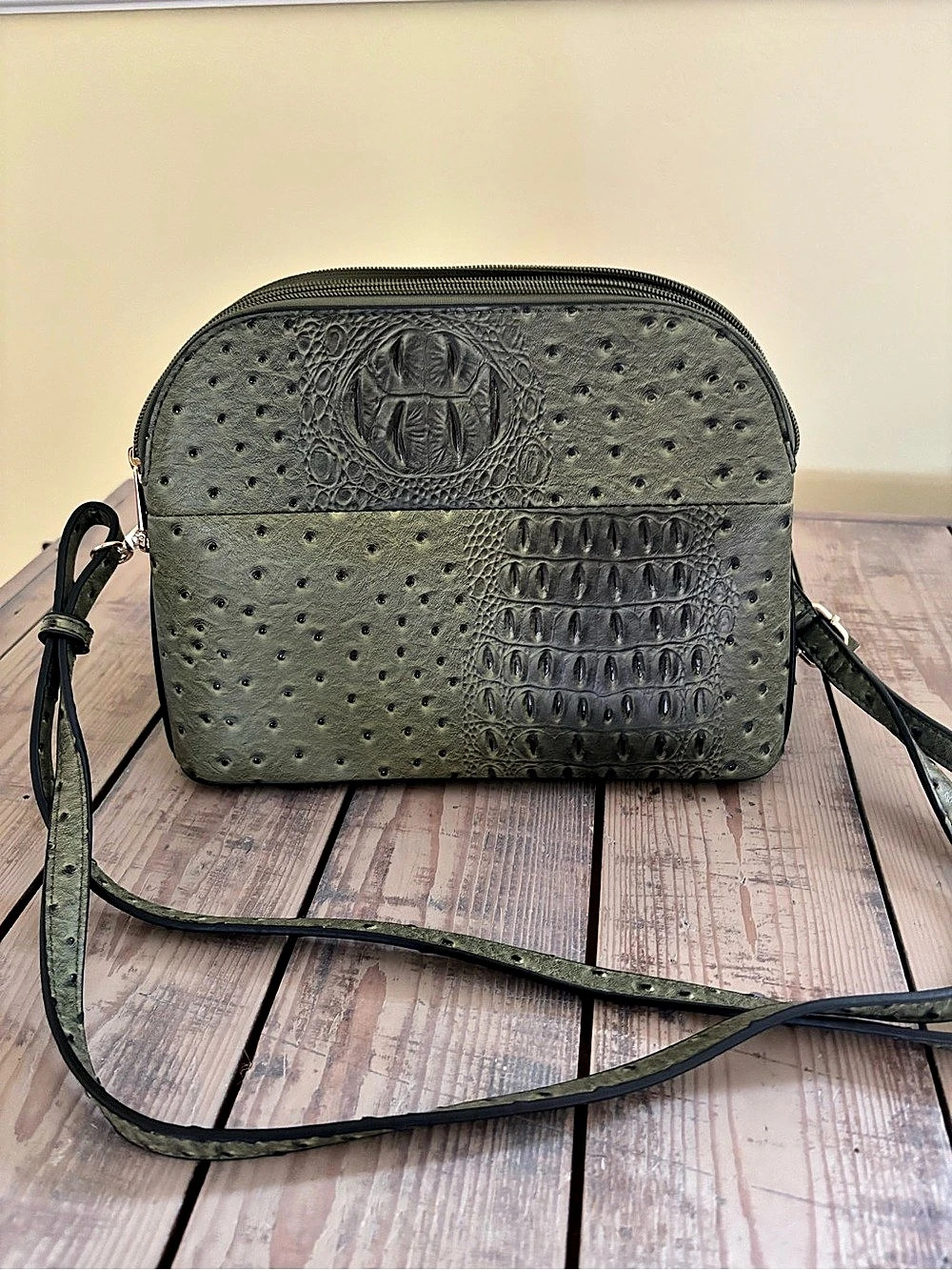 Dasein Olive Green Crossbody Bag